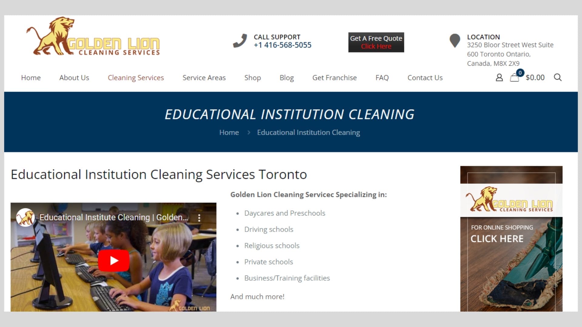 school and educational facility cleaning services in Toronto