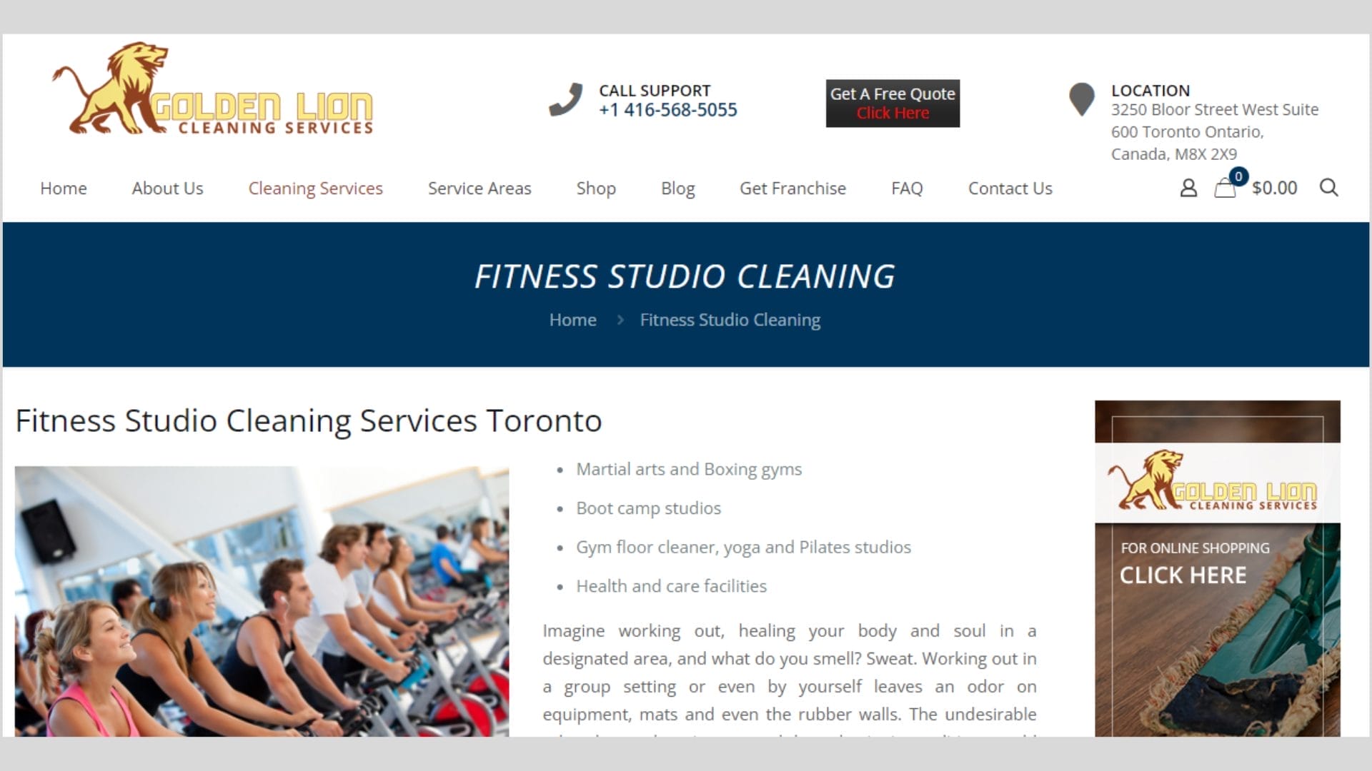 best gym and fitness center cleaning services in Toronto
